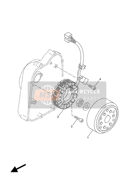 1C0H14503000, Rotor Complet, Yamaha, 0